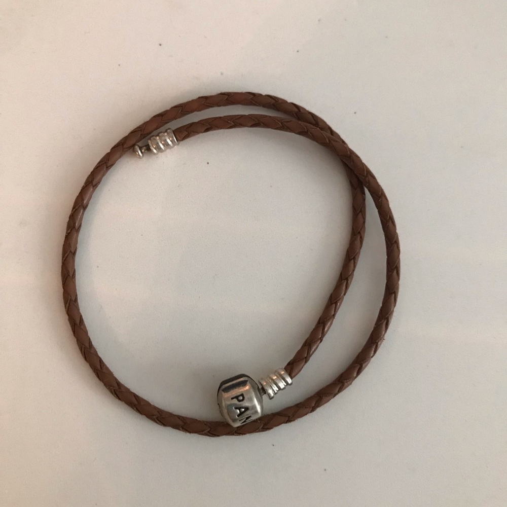 Brown Pandora Double wrap bracelet